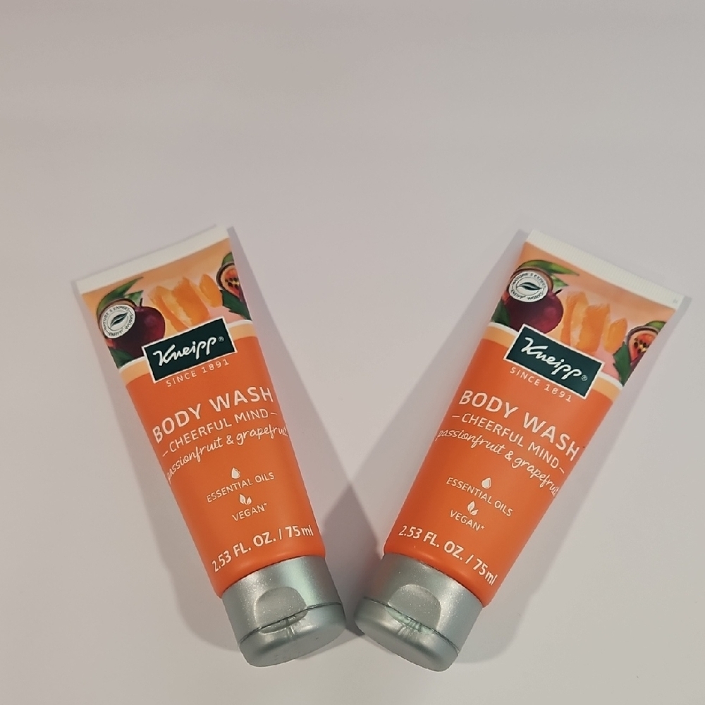 Kneipp 2 (2.53oz) Cheerful Mind Passionfruit & Grapefruit Body Wash